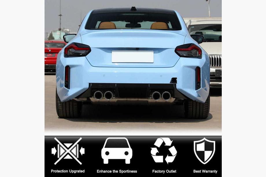 BMW 2 Series G42 2021- Heckspoiler V6 (Schwarz Glanz) Foto 5