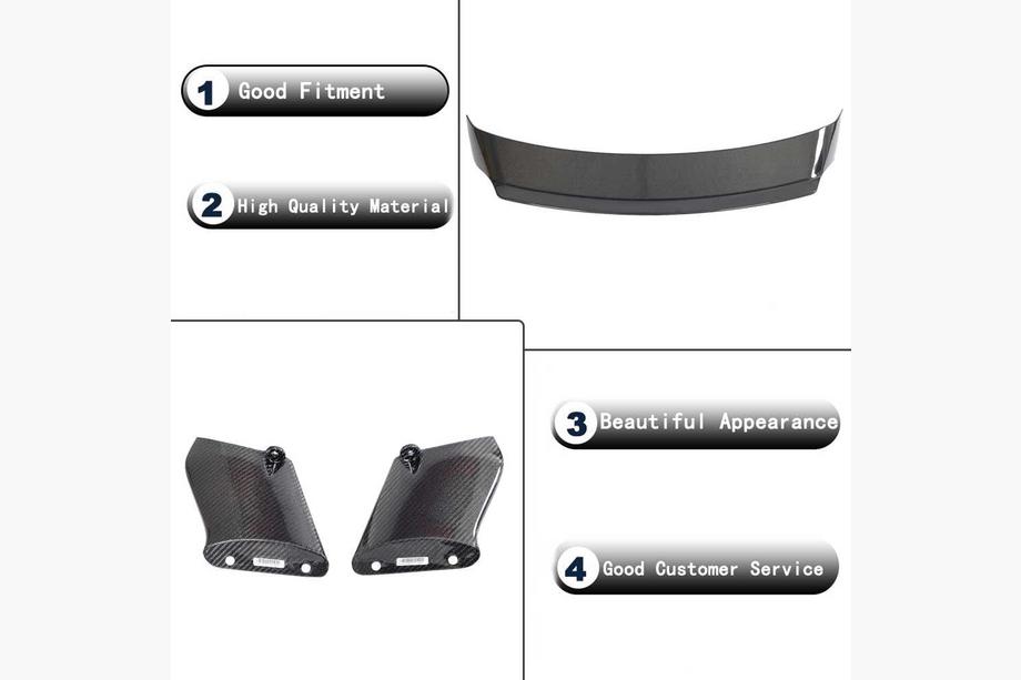 BMW 2 Series G42 2021- Heckspoiler V6 (Schwarz Glanz) Foto 6