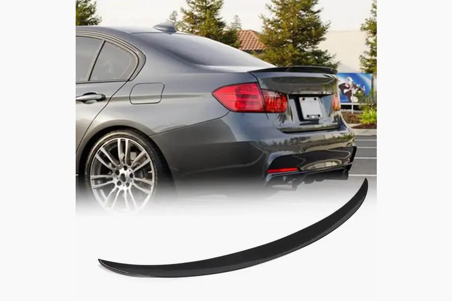 BMW 3 Series F30/F31 2012-2019 Kofferraumdeckel Spoiler Schwarz Glanz ABS (SD) Foto 1