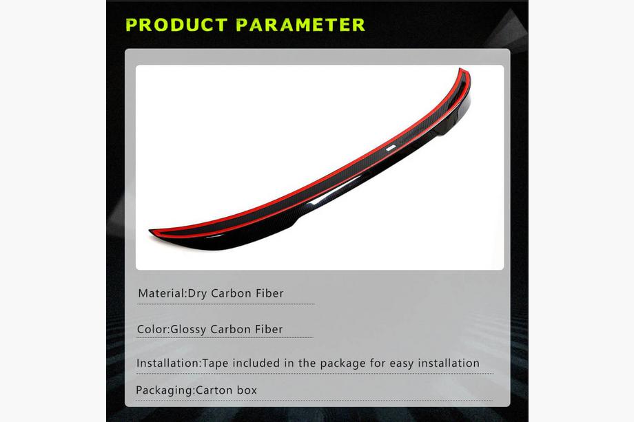 BMW 3 Series F30/F31 2012-2019 PSM-Style V4 Heckspoiler (für F30/F80, Carbon) Foto 6
