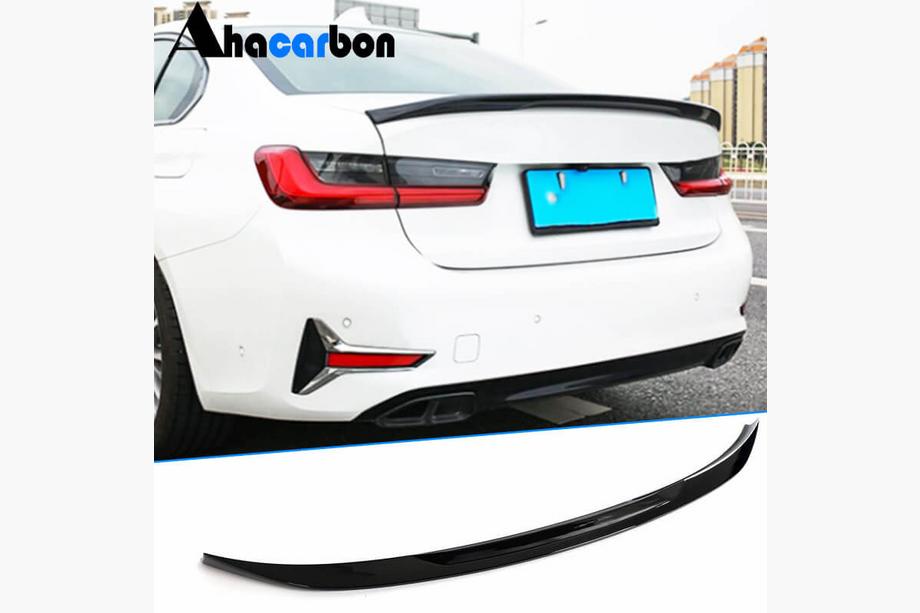 BMW 3 Series G20/G21 2018- Heckspoiler Kofferraum Glossy Schwarz ABS V3 (SD) Image