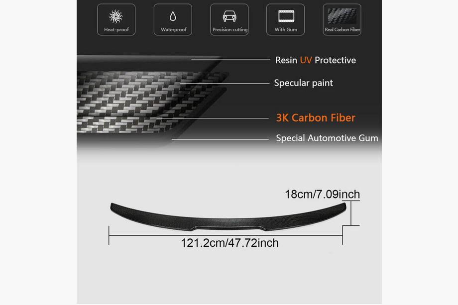 BMW 4 Series G22/23/26 2020- Spoiler V1 (für G22/G82, Carbon) Foto 5