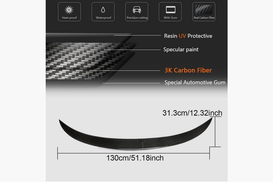 BMW 6 Series F12/F13/F06 2011-2018 Kofferraumdeckel Spoiler Carbon V5 (für F06/F13) Foto 5