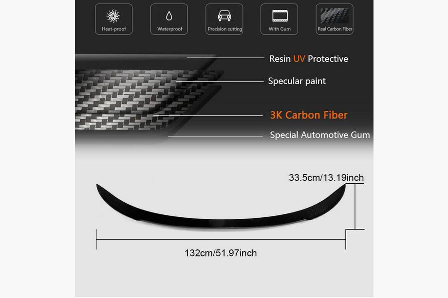 BMW 6 Series F12/F13/F06 2011-2018 Kofferraumdeckel Spoiler FRP V7 (für F12) Foto 7
