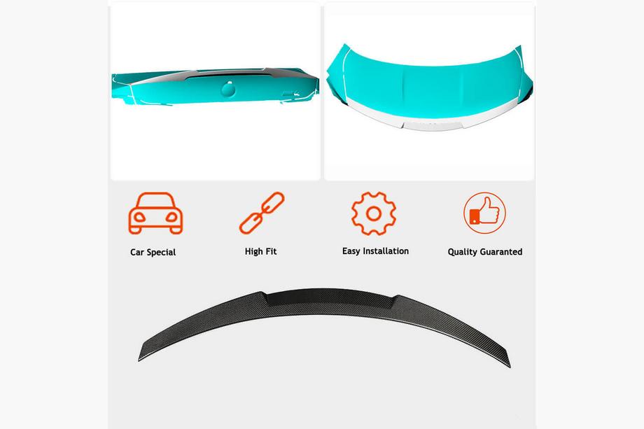 BMW 4 Series F32/F33/F36 2012-2020 Spoiler M4-Style V3 (für F82, Carbon) Foto 3