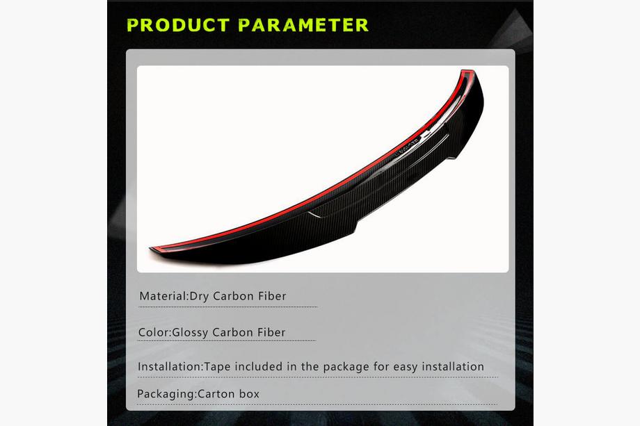 BMW 4 Series F32/F33/F36 2012-2020 PSM-Style V1 Heckspoiler (für F82, Carbon) Foto 6