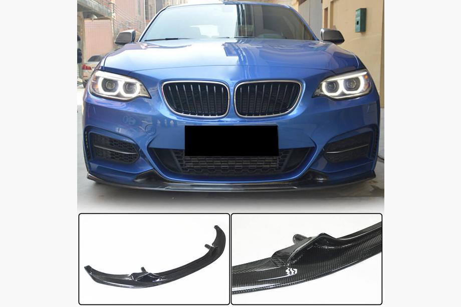 BMW 2 Series F22/F23 2014-2021 Frontspoilerlippe V1 für F22/F23 M-Sport, Carbon Foto 1