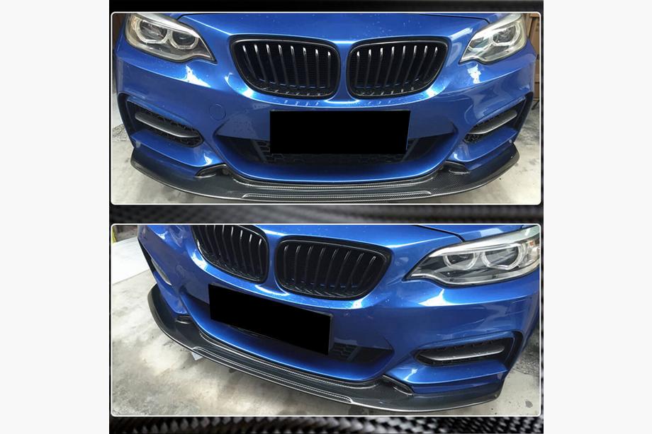 BMW 2 Series F22/F23 2014-2021 Frontspoilerlippe V1 für F22/F23 M-Sport, Carbon Foto 3