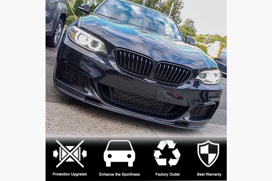 BMW 2 Series F22/F23 2014-2021 Frontstoßstangenlippe V2 (für F22/23 M-Sport, Carbon) Foto 3