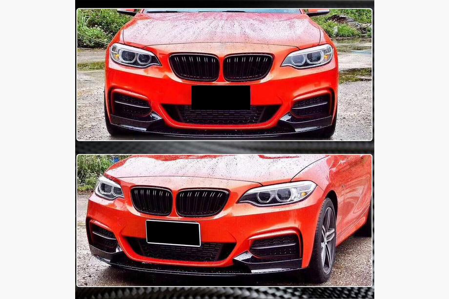 BMW 2 Series F22/F23 2014-2021 Frontstoßstangenlippe V2 (für F22/23 M-Sport, Carbon) Foto 4
