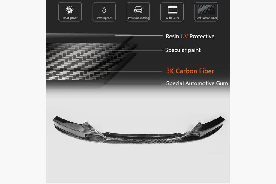 BMW 2 Series F22/F23 2014-2021 Frontstoßstangenlippe V2 (für F22/23 M-Sport, Carbon) Foto 6