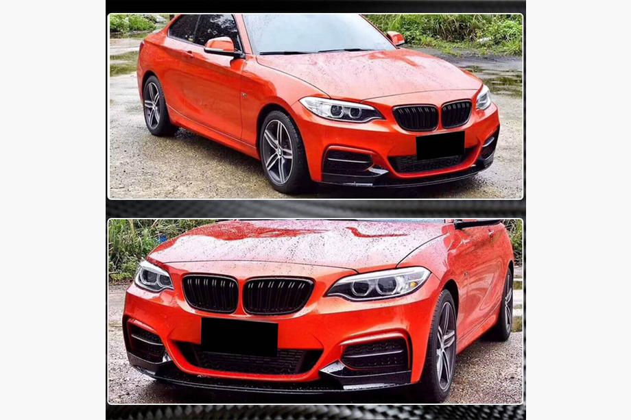 BMW 2 Series F22/F23 2014-2021 Frontspoilerlippe V3 für F22/23 M-Sport, Carbon Foto 3