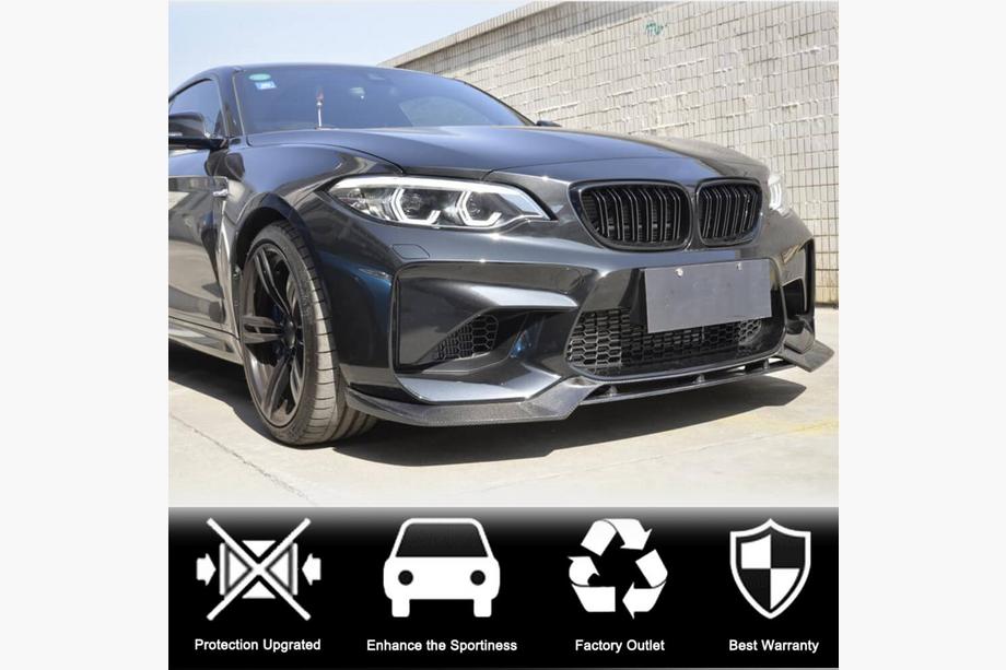BMW 2 Series F22/F23 2014-2021 Frontstoßstangenlippe Carbon V6 (für F87) Foto 4