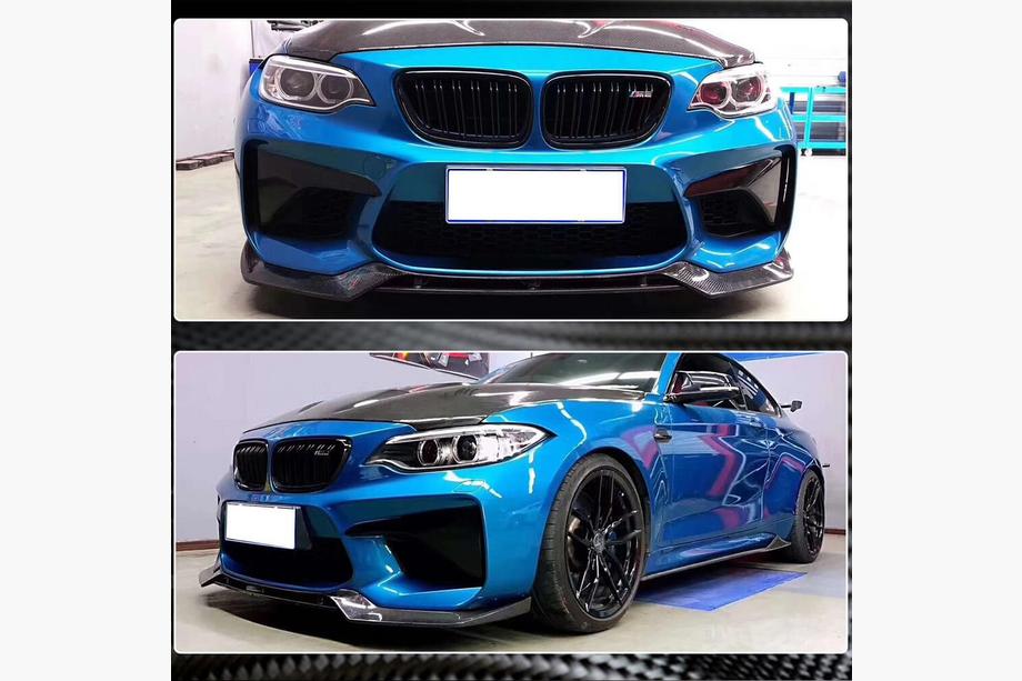 BMW 2 Series F22/F23 2014-2021 Frontstoßstangenlippe Carbon V6 (für F87) Foto 5