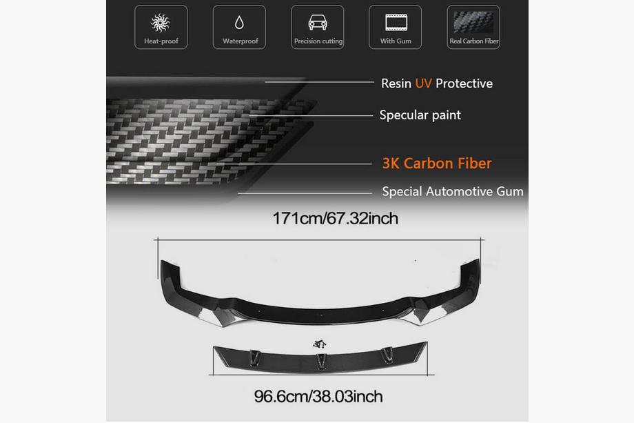 BMW 2 Series F22/F23 2014-2021 Frontstoßstangenlippe Carbon V6 (für F87) Foto 7