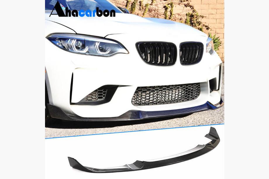 BMW 2 Series F22/F23 2014-2021 Frontlippe Lip V9 für F87, Carbon Image