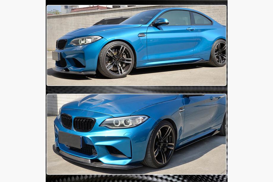 BMW 2 Series F22/F23 2014-2021 Frontlippe V1 für F87 M2, Carbon Foto 3