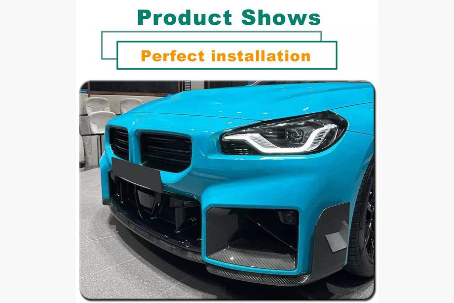 BMW 2 Series G42 2021- Frontstoßstangenlippe Carbon V2 (für G87) Foto 2