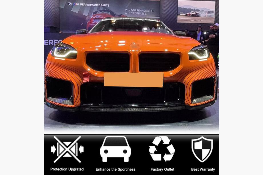BMW 2 Series G42 2021- Frontstoßstangenlippe Carbon V2 (für G87) Foto 8