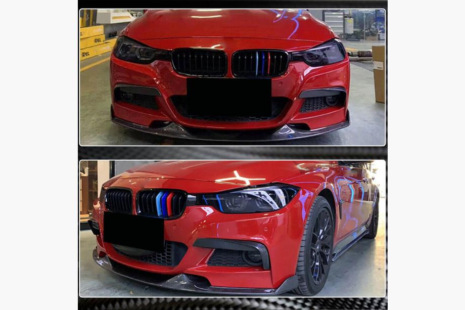 BMW 3 Series F30/F31 2012-2019 Frontlippe Mad-Style passend für F30 M-Sport, Carbon Foto 3