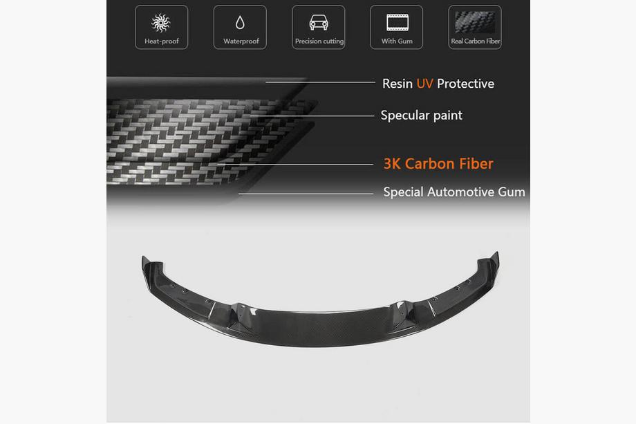 BMW 3 Series F30/F31 2012-2019 Frontlippe Mad-Style passend für F30 M-Sport, Carbon Foto 5