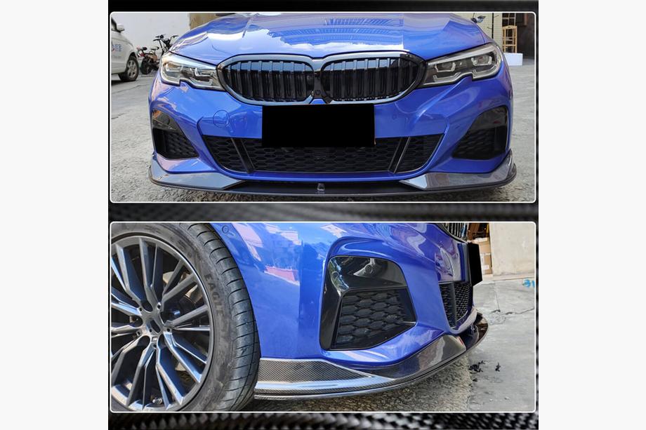 BMW 3 Series G20/G21 2018- Frontstoßstange Lippe AC-Style (für M-Sport 2018-2022, Carbon) Foto 3