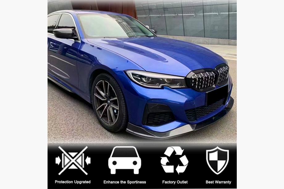 BMW 3 Series G20/G21 2018- Frontstoßstange Lippe AC-Style (für M-Sport 2018-2022, Carbon) Foto 4