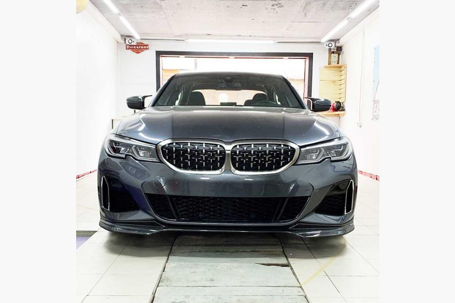 BMW 3 Series G20/G21 2018- Frontlippe V3 für M-Sport 2018-2022, Carbon Foto 1