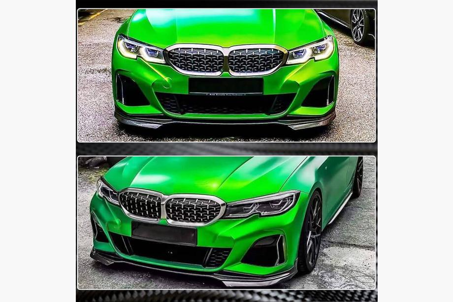 BMW 3 Series G20/G21 2018- Frontlippe V3 für M-Sport 2018-2022, Carbon Foto 3