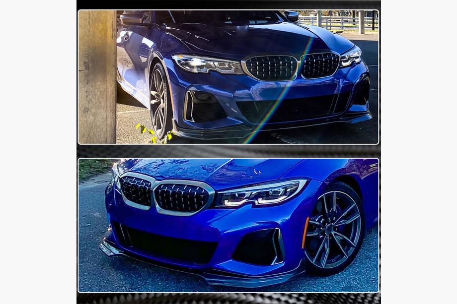 BMW 3 Series G20/G21 2018- Frontlippe V3 für M-Sport 2018-2022, Carbon Foto 4