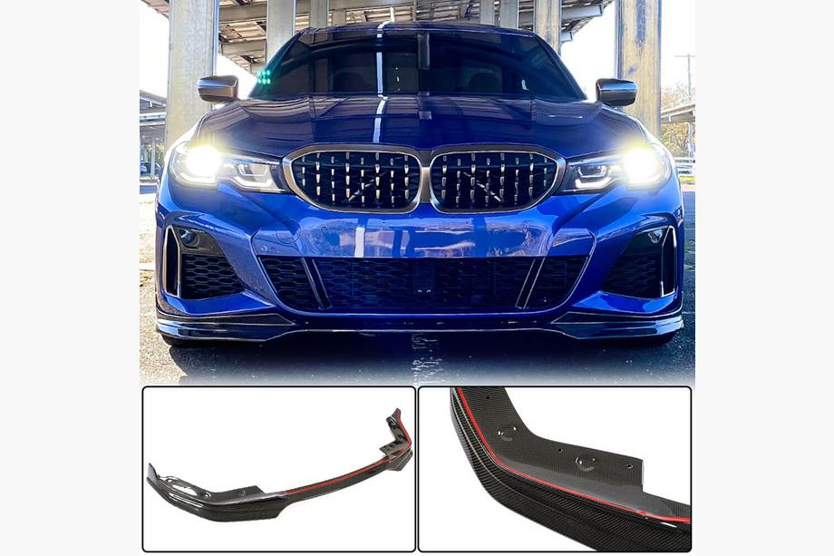 BMW 3 Series G20/G21 2018- Frontlippe V3 für M-Sport 2018-2022, Carbon Foto 5