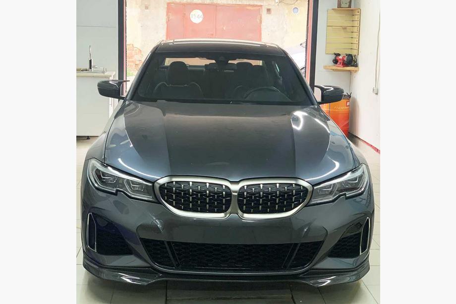 BMW 3 Series G20/G21 2018- Frontlippe V3 für M-Sport 2018-2022, Carbon Foto 6