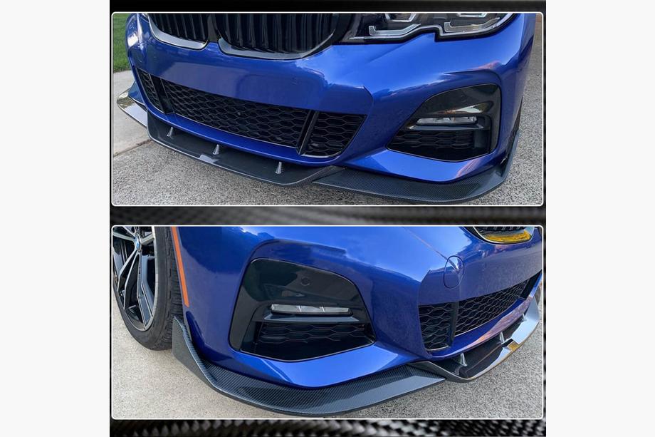 BMW 3 Series G20/G21 2018- Frontstoßstange Lippe PD-Style (für M-Sport 2018-2022, Carbon) Foto 3