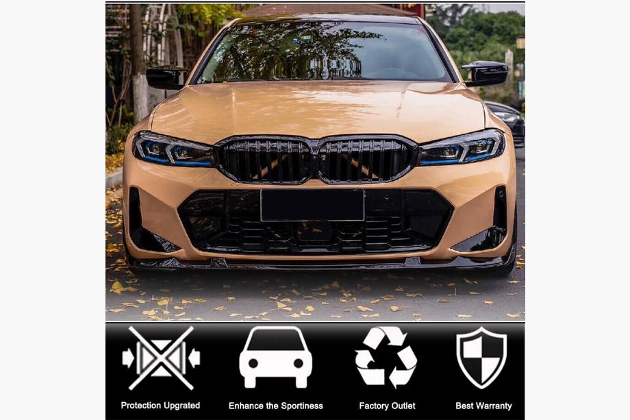BMW 3 Series G20/G21 2018- Frontstoßstange Lippe V2 für M-Sport 2022+ Carbon Foto 2