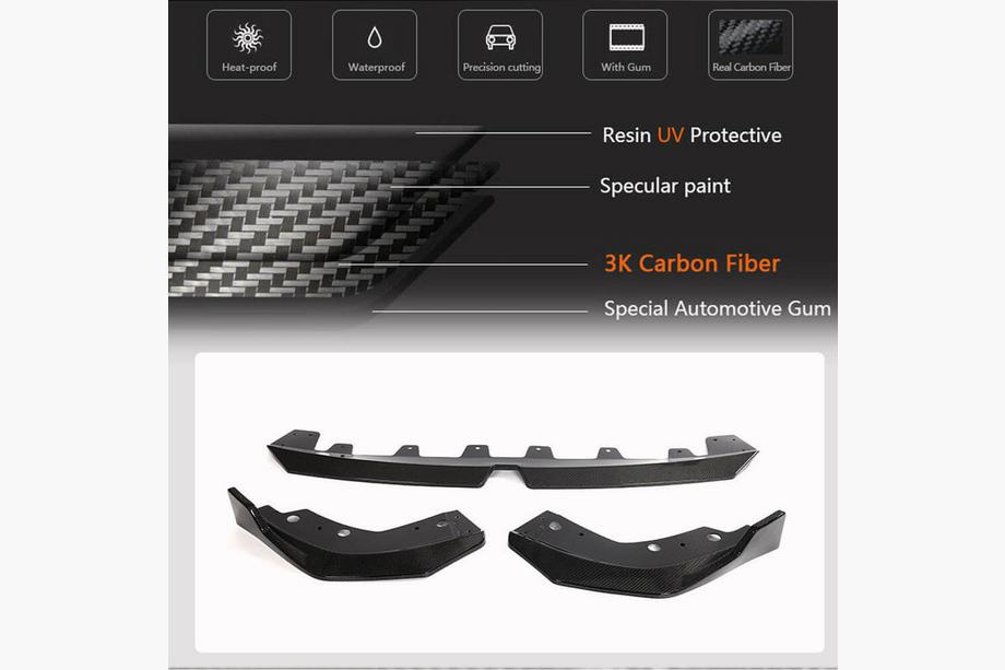 BMW 3 Series G20/G21 2018- Frontstoßstange Lippe V3 für M-Sport 2022+ Carbon Foto 5