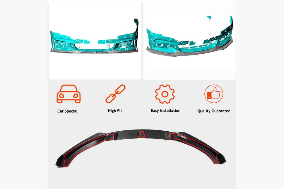 BMW 4 Series F32/F33/F36 2012-2020 Frontlippe V2 für M-Sport, Carbon Foto 2