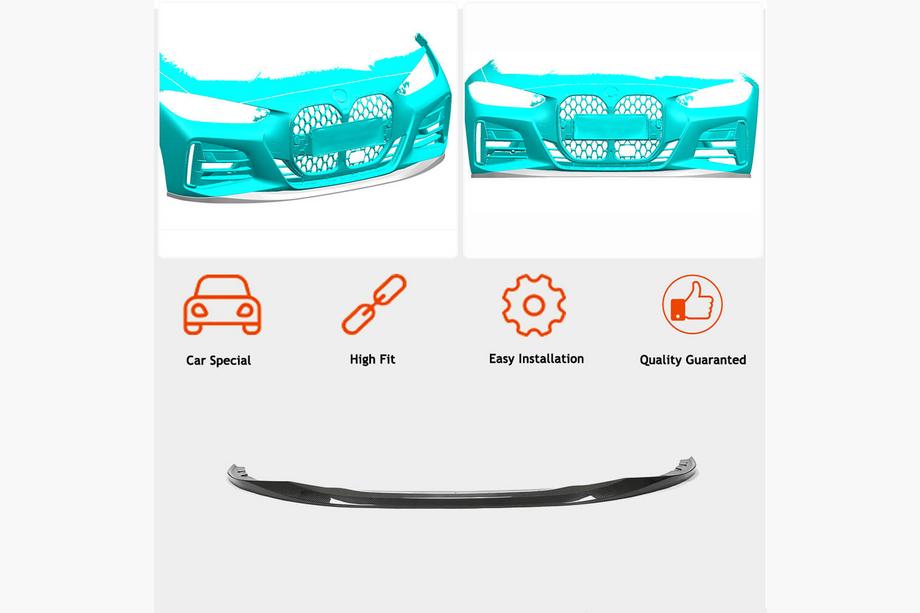 BMW 4 Series G22/23/26 2020- Frontspoiler Lippe V2 für G22/G23 M-Sport Carbon Foto 2