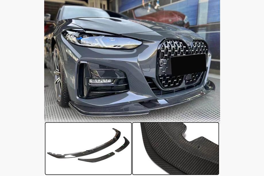 BMW 4 Series G22/23/26 2020- Frontstoßstange Lippe V3 Aufsatz (für G22/G23 M-Sport, Carbon) Foto 1