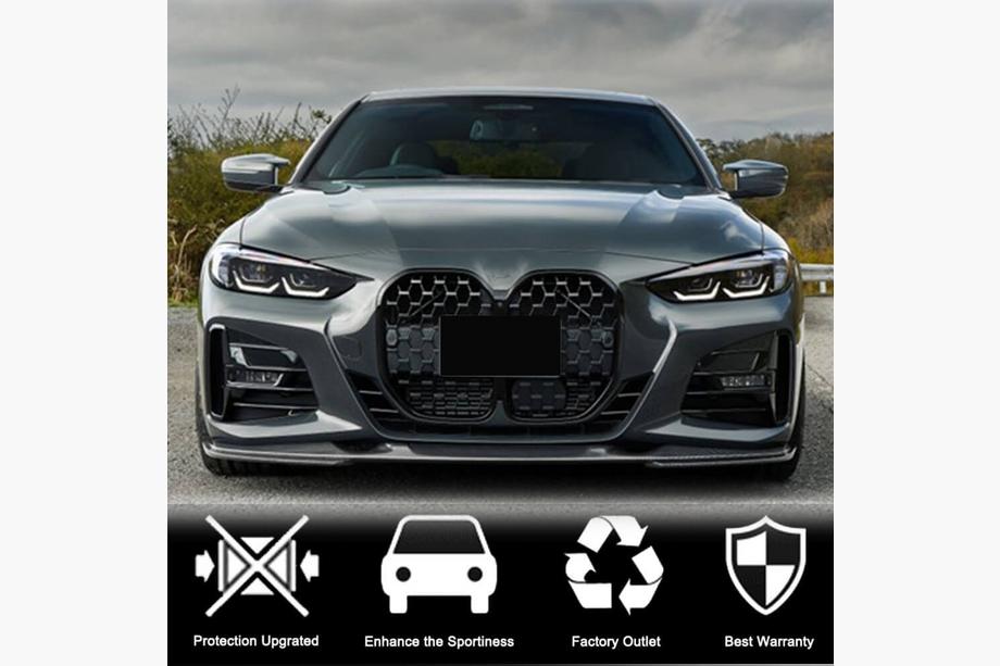 BMW 4 Series G22/23/26 2020- Frontstoßstange Lippe V3 Aufsatz (für G22/G23 M-Sport, Carbon) Foto 3