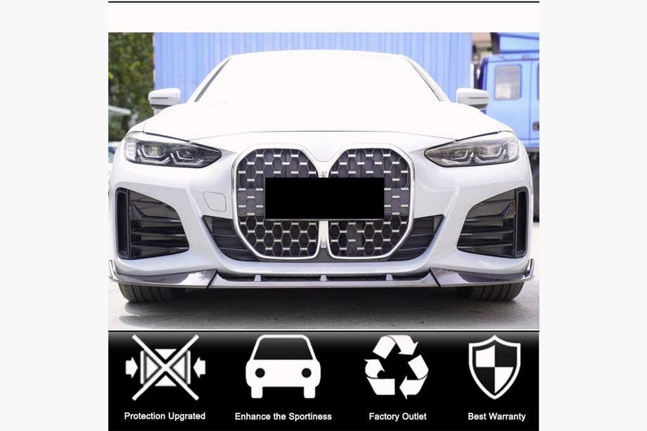 BMW 4 Series G22/23/26 2020- Frontstoßstange Lippe V3 Aufsatz (für G26 M-Sport, Carbon) Foto 2