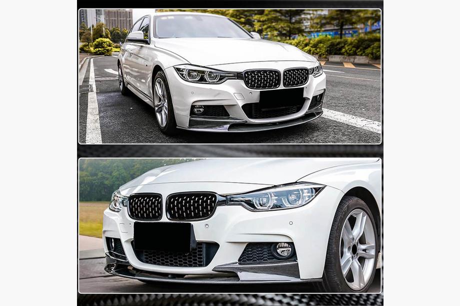 BMW 5 Series F10/F11 2010–2016 Frontspoiler Lippe V3 für F10 M-Sport, Carbon Foto 3