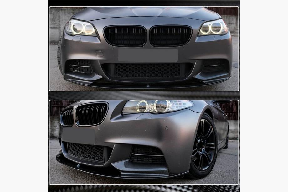 BMW 5 Series F10/F11 2010–2016 Frontspoiler Lippe V3 für F10 M-Sport, Carbon Foto 4