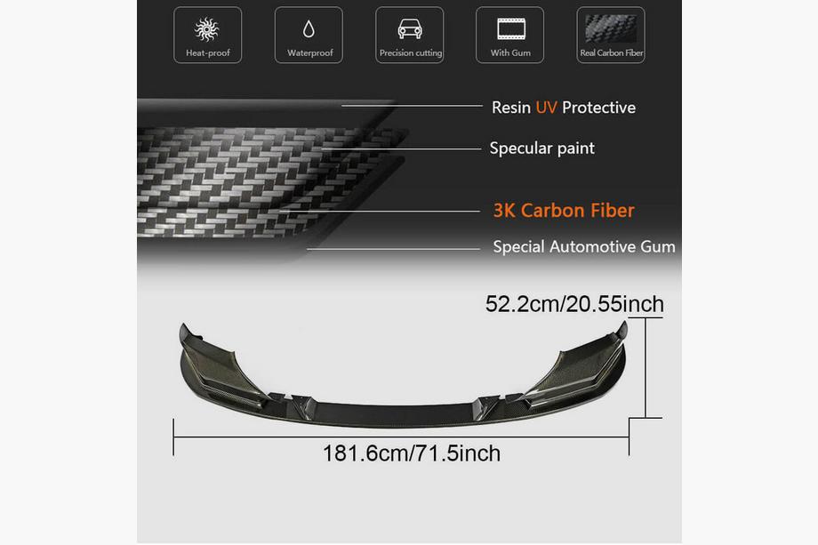 BMW 5er G30/G31 2017–2023 Frontspoiler Lippe V1 für M5 F90 2017-2020 Carbon Foto 6