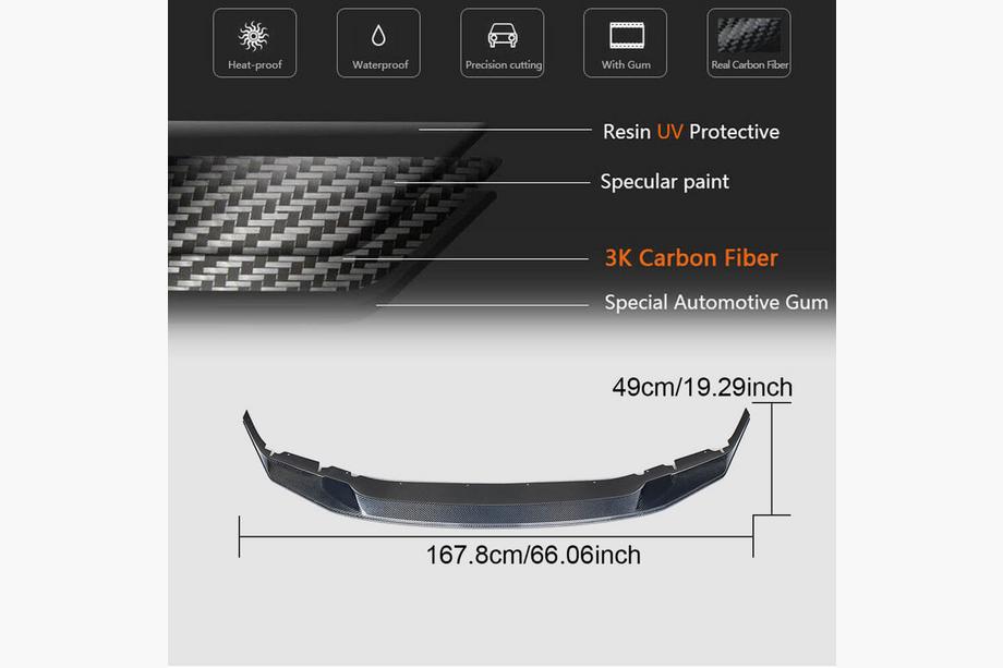 BMW 5er G30/G31 2017–2023 Frontspoiler Lippe V3 für M5 F90 2017-2020 Carbon Foto 7