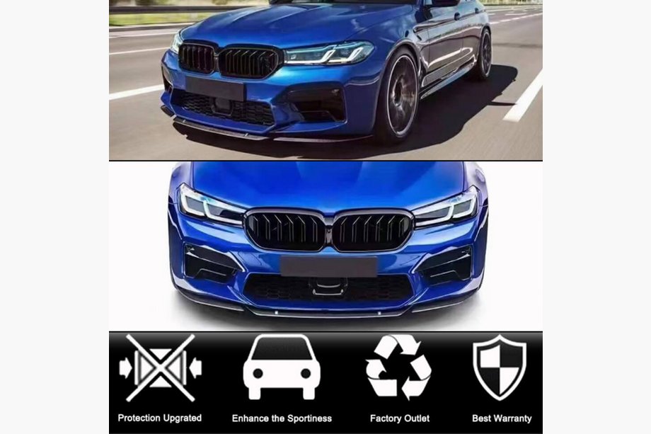 BMW 5er G30/G31 2017–2023 Frontlippe Lip V4 für M5 F90 2020-2024, Carbon Foto 2