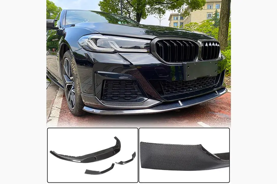 BMW 5er G30/G31 2017–2023 Frontspoiler Lippe V1 für M-Sport 2021-2024, Carbon Foto 1