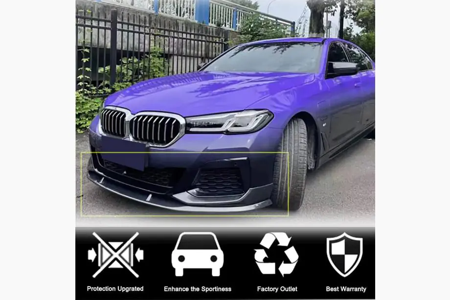 BMW 5er G30/G31 2017–2023 Frontspoiler Lippe V1 für M-Sport 2021-2024, Carbon Foto 2