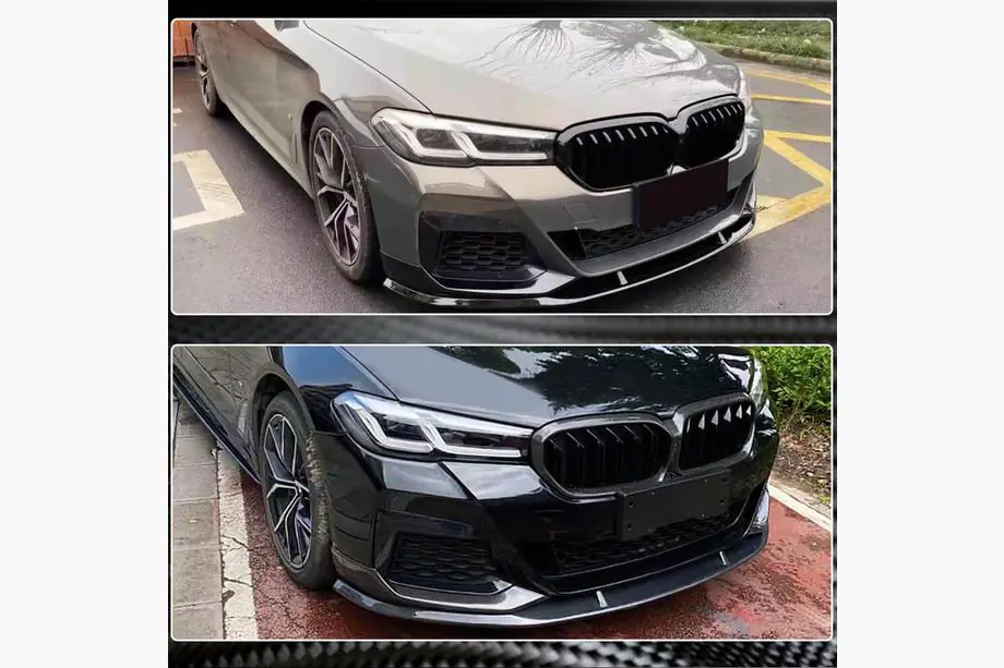BMW 5er G30/G31 2017–2023 Frontspoiler Lippe V1 für M-Sport 2021-2024, Carbon Foto 3