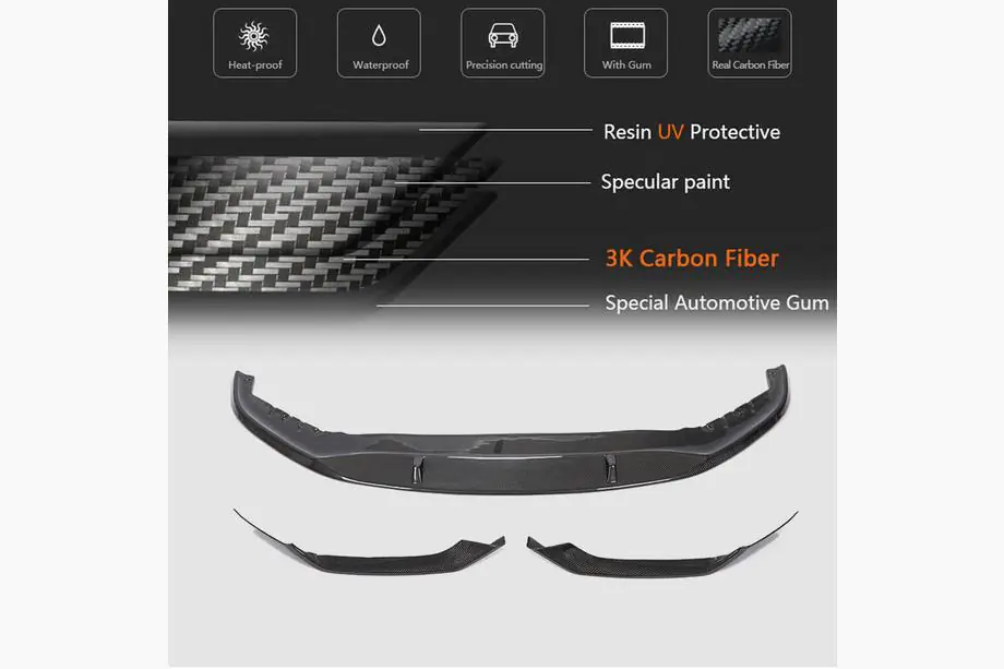 BMW 5er G30/G31 2017–2023 Frontspoiler Lippe V1 für M-Sport 2021-2024, Carbon Foto 5