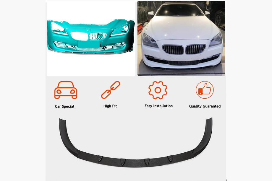 BMW 6 Series F12/F13/F06 2011-2018 Frontstoßstangen Lippe Aufsatz (für Base 2011-2014, Carbon) Foto 2